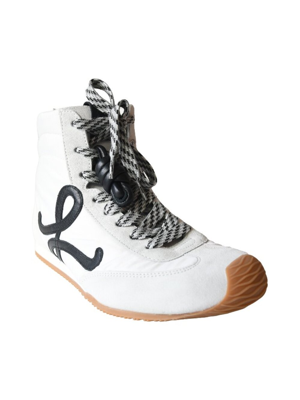 Loewe Ballet Runner 2.0 High-Top Sneakers White Black